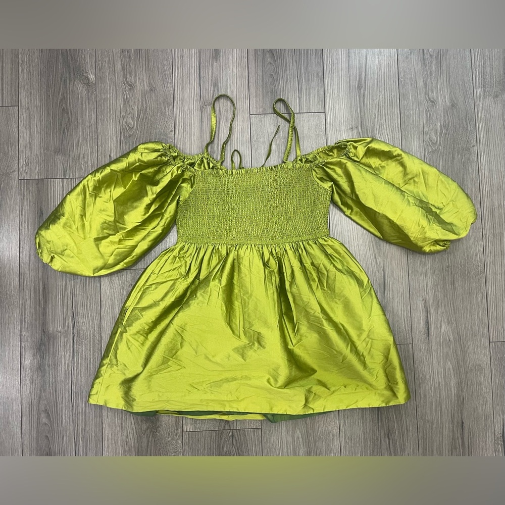 Anthropologie Dhruv Kapoor Corset Mini Dress in Green Size Large - Picture 11 of 11